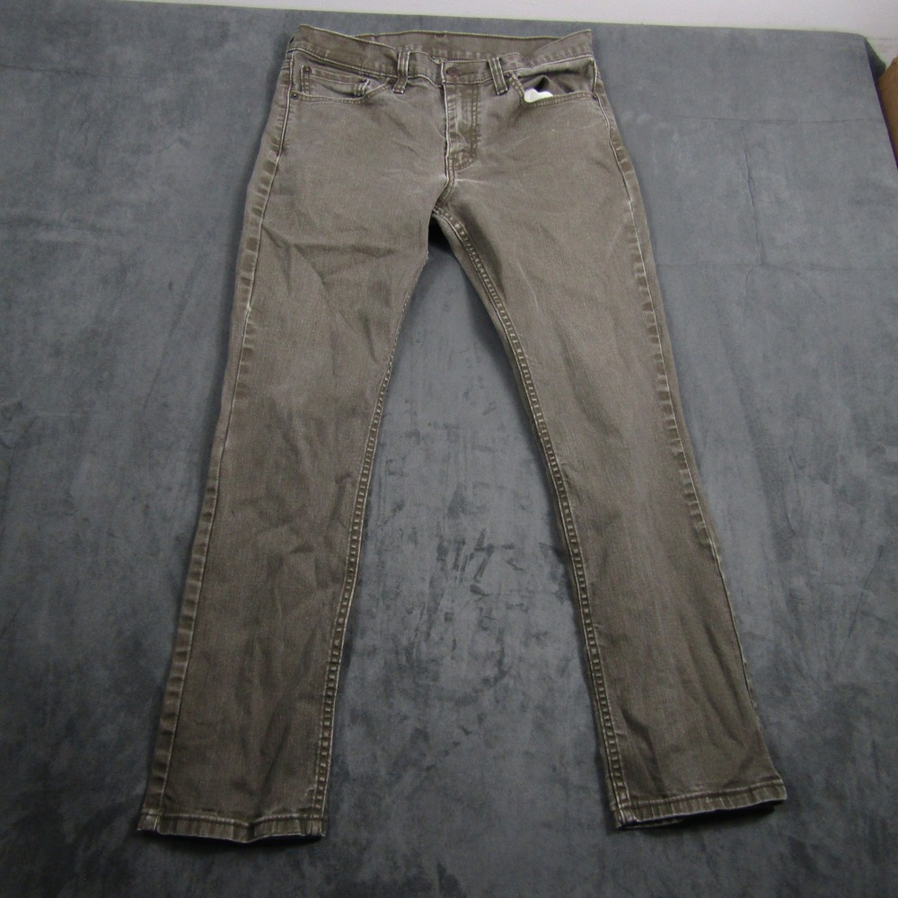 Levi's 511 Slim Fit Jeans Mens 33x30 Brown Gray Stretch Denim 045112275